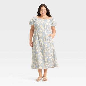 ✨BNWT - A New Day Puff Short-Sleeve Floral Maxi Dress - size 1XL✨